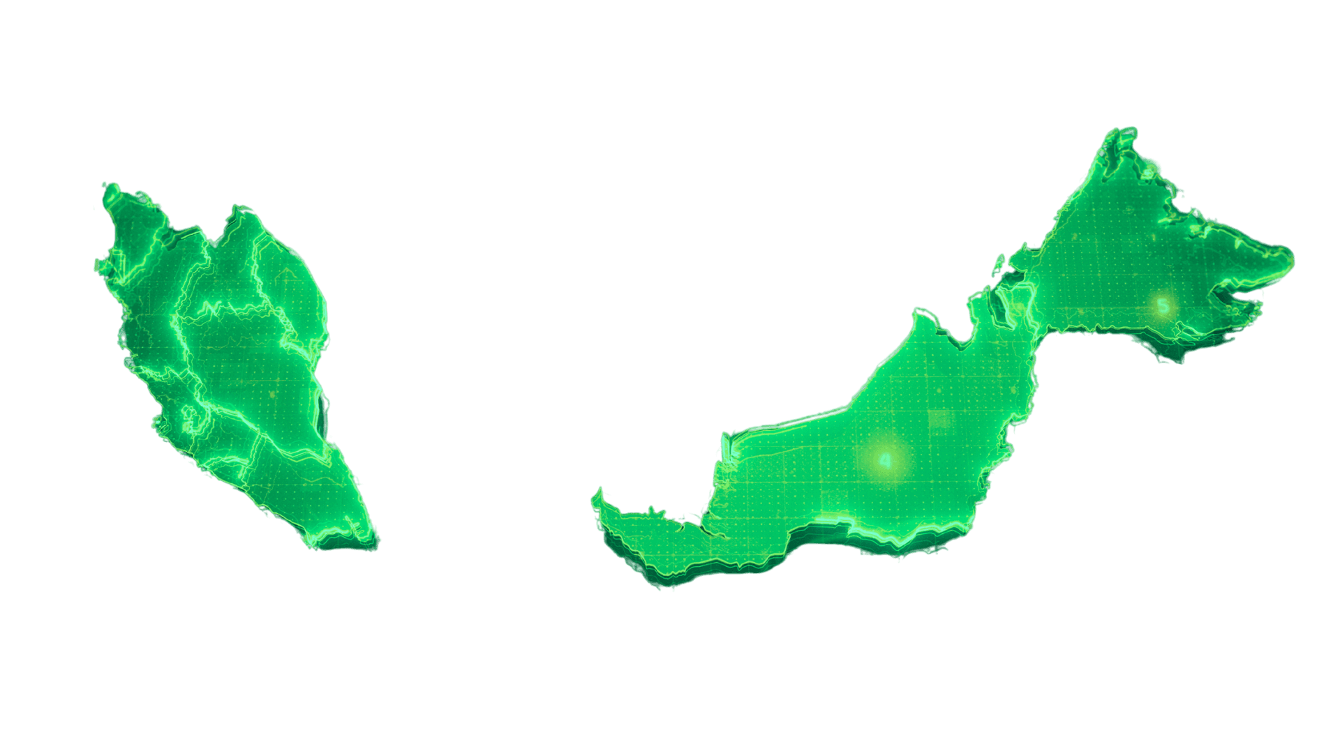 Malaysia Map 3D Globe Style